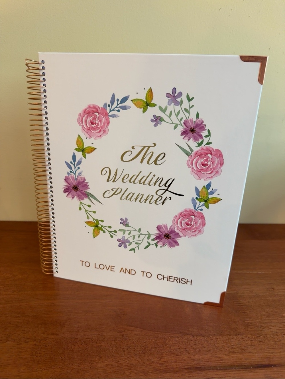 Wedding Planner Organizer Book Spiral Bound Floral Planner w/ Stickers New